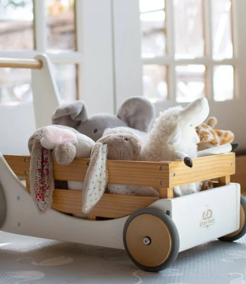 Toy Cargo Walker - White By Kinderfeets