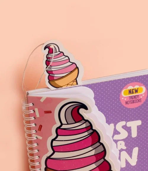 Trendy Wire Notebook Ice Cream