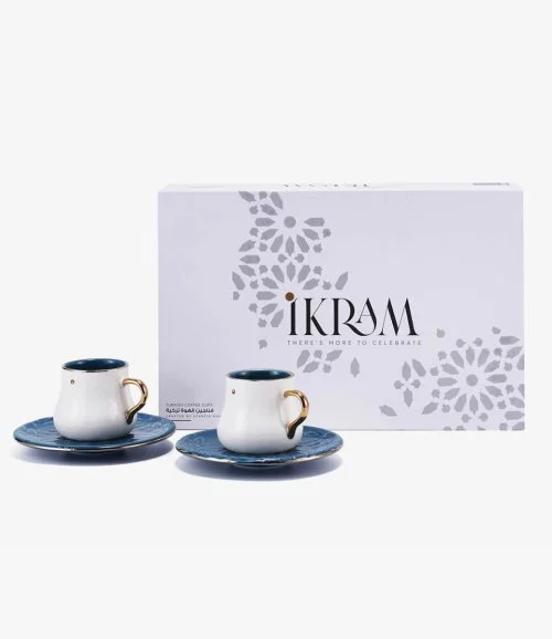 Turkish Coffee Set - Ikram - Blue