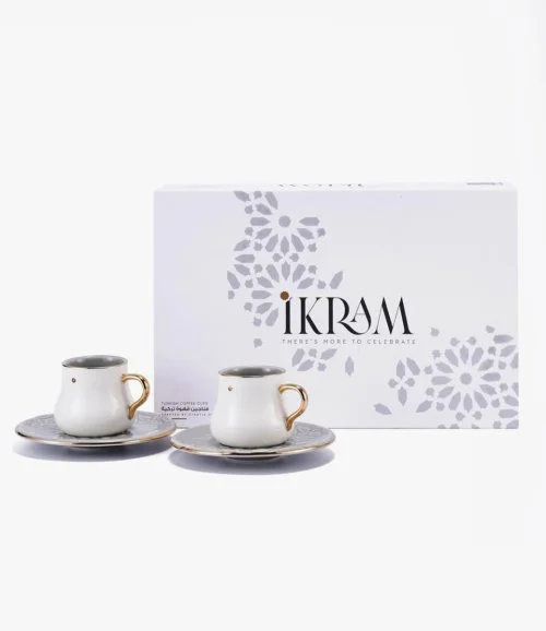Turkish Coffee Set - Ikram - Grey