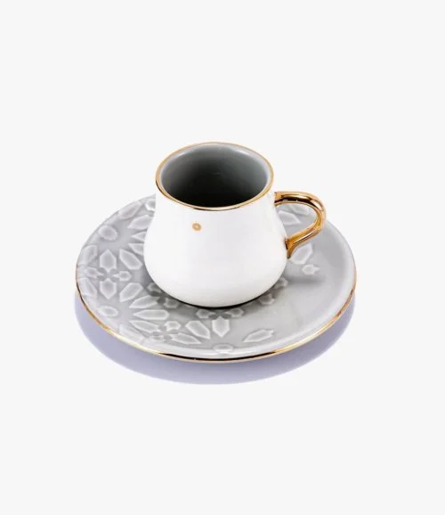 Turkish Coffee Set - Ikram - Grey
