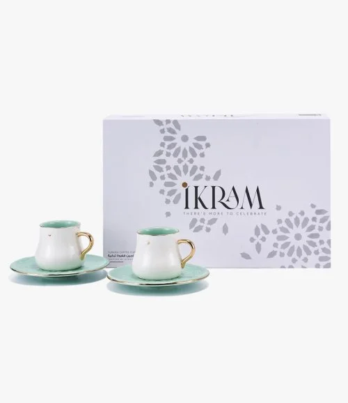 Turkish Coffee Set - Ikram - Teal