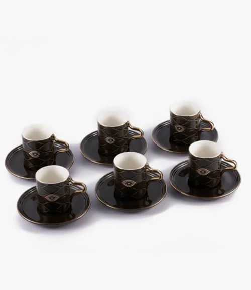 Turkish Coffee Set - Nazar - Black