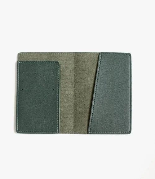 Vegan Leather Passport Cover - Olive Green by Royal Page Co
