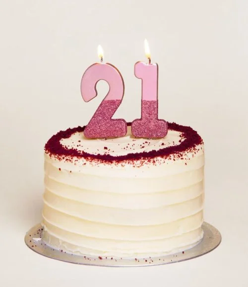 شمعة روز جولد جليتر لعيد ميلاد برقم '1' من توكينج تيبلز