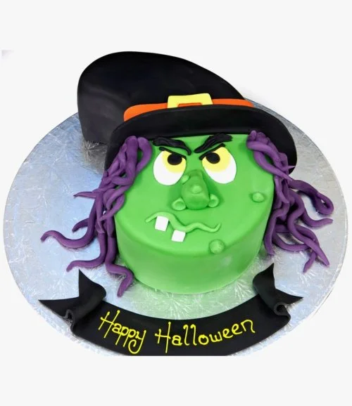 Witch face cake
