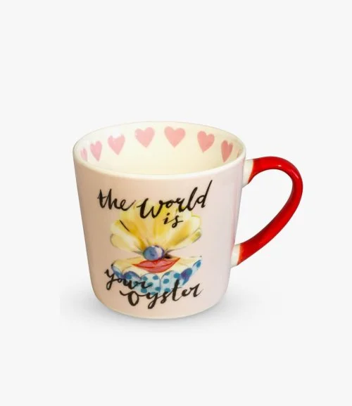 World is Your Oyster Mug by  Eleanor Bowmer