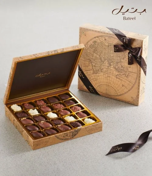 World Map Date Chocolate Box. Medium By Bateel