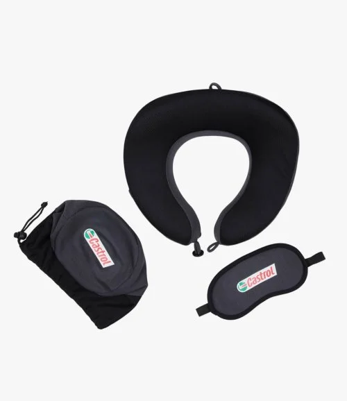 ZABARI - SANTHOME Travel Set (Pillow and Eyemask in Pouch)