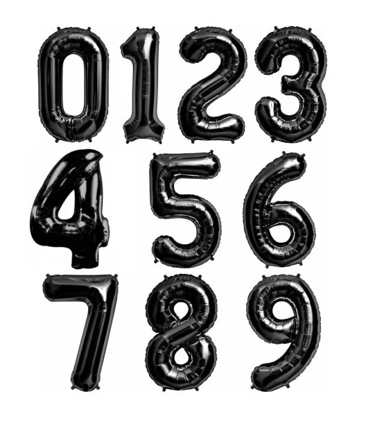 بالون هيليوم فويل بأشكال حروف حجم كبير- اسود