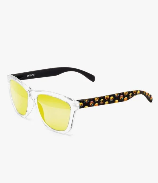 Bright White Total Colour Yellow Sunglasses by emoji® 