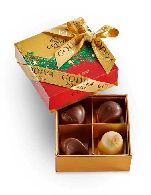 مجموعة هوليداي نابس 4 قطع شوكولاتة من جوديفا