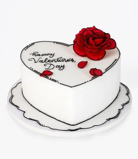 2D Heart Comic Cute Cake 1kg by Cake Social