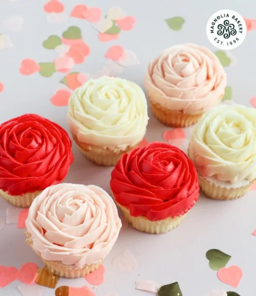 6pcs Rose Cupcakes by Magnolia Bakery