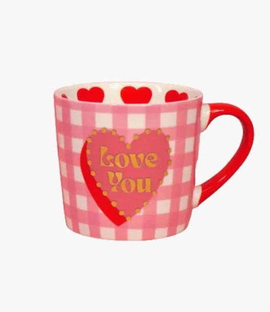 Love You Heart Mug by Eleanor Bowmer