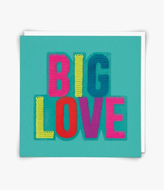 "Sequin Love" Contemporary Greeting Card by Redback