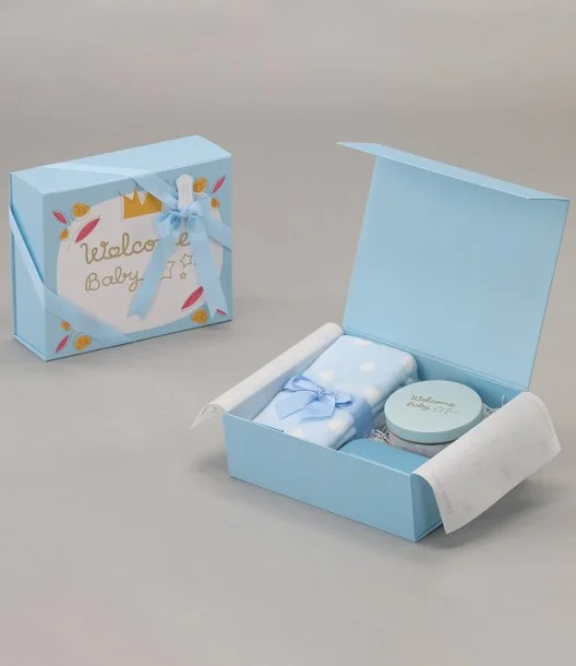 "Welcome Handsome" Baby Boy Gift Box