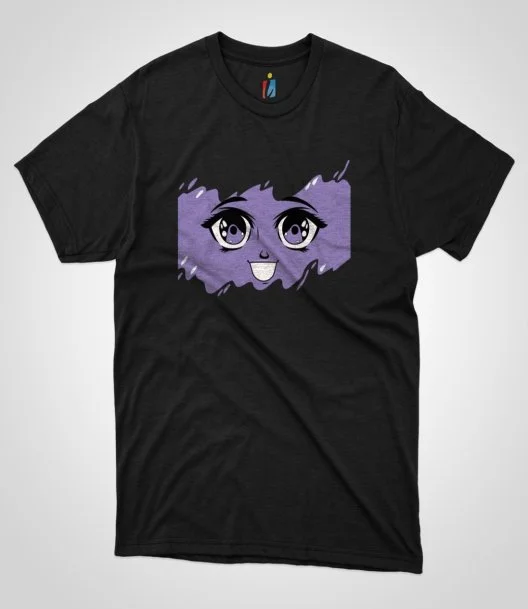 Anime Purple Face T-Shirt