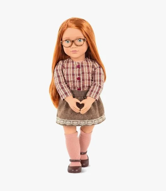 April Doll with Plaid Shirt & Skirt by Our Generation