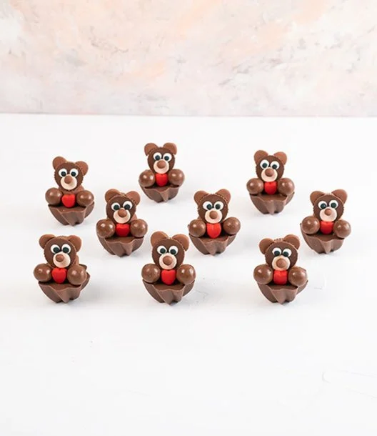 Assorted Chocolate Teddies Set of 9 by NJD