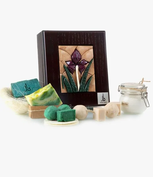Beauty Black Iris Wooden Box By Dara Shop