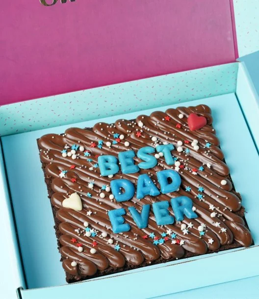 Best Dad Ever Brownie Slab by Oh Fudge