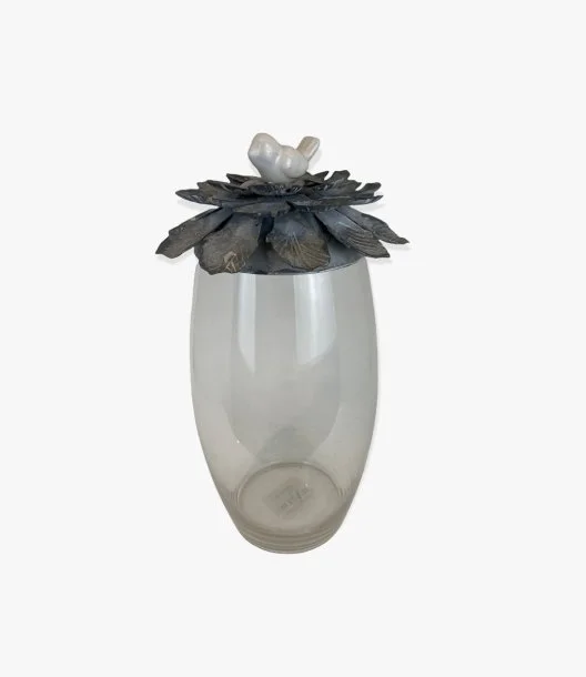 Bird  Glass Vase