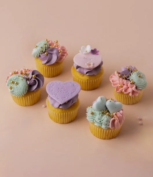 Blossom Mother's Day Cupcakes Pack of 6 by Cake Social 
