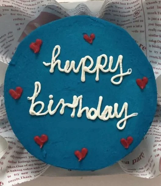 Blue Birthday Cake by Cake Flake