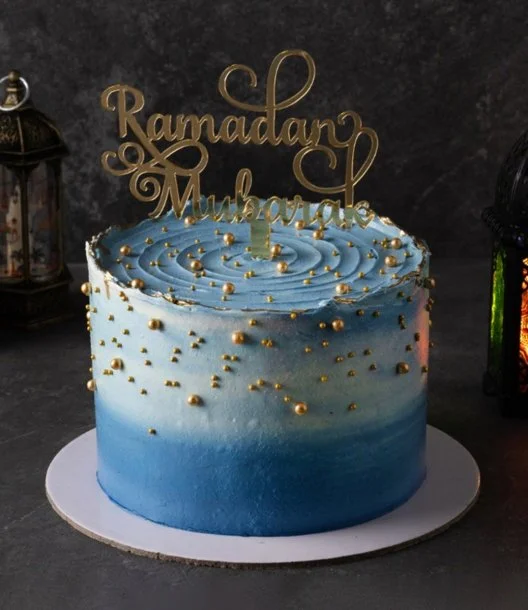 Blue Buttercream Ramadan Cake 1.5 kg by Cake Social