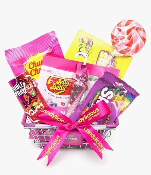 Candylicious Mini Basket Pink Gift Pack