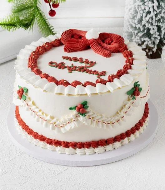 Christmas Bow Cake 1Kg by Cake Social