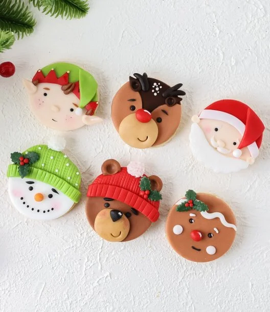 Christmas Characters Cookies Set of 6 by Cake Social