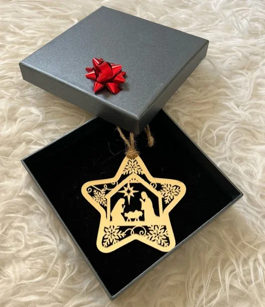 Christmas Star Ornament by Bundle of Joy