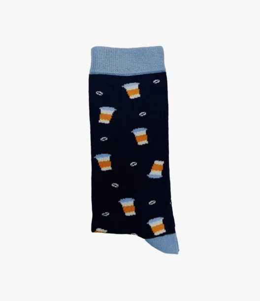 Coffee Cups & Beans Socks by Socksat (Unisex) 2 pairs  