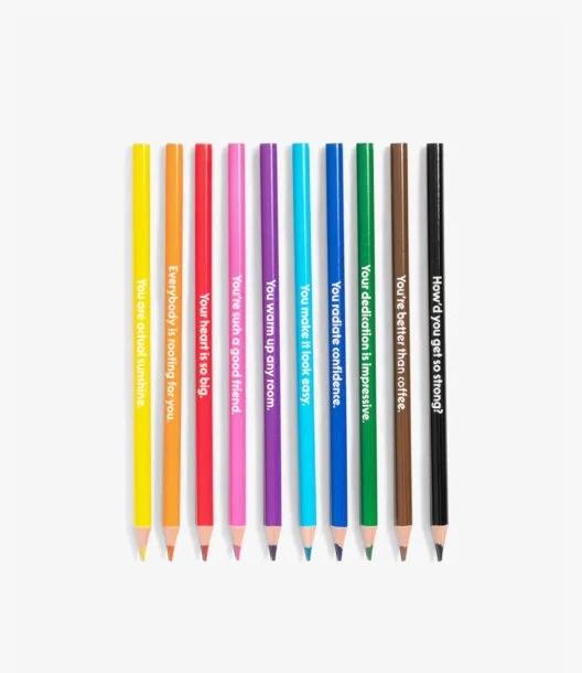 مجموعة أقلام رصاص ملونة ، تحيات من باندو