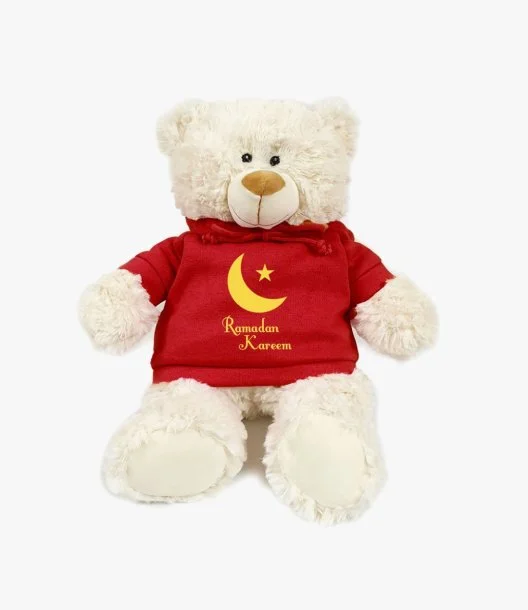 Cream Bear with Ramadan Kareem Hoodie Size 38cm By Fay Lawson