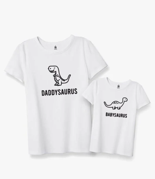 تي شيرت الديناصورات للأب والابن