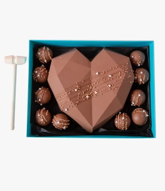 Diamond Chocolate Heart & Truffles Delight by NJD