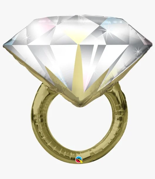 بالون فويل خاتم الزواج الماس