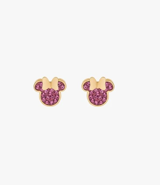 Disney Minnie Mouse with Pink Crystals Earrings