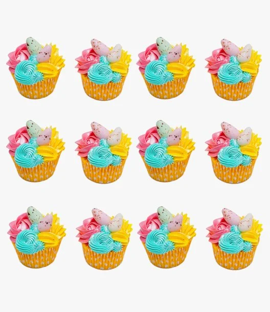Easter Vanilla Cupcakes Pack of 12 by Bloomsbury's