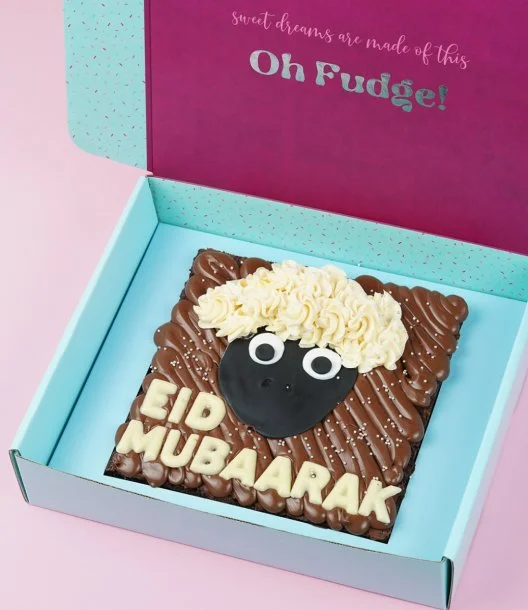 Eid Mub-Aa-Rak Brownie Slab with Topper by Oh Fudge