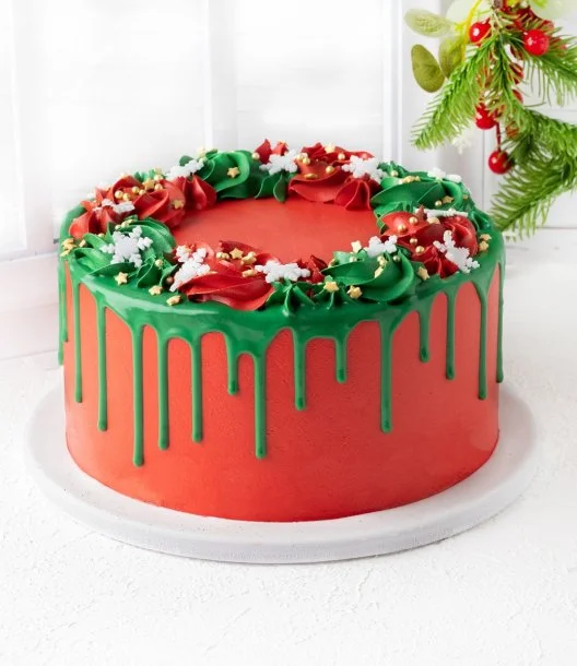 Elves Christmas Cake 1.5 kg by Cake Social
