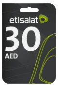 Etisalat Mobile Recharge Card - AED 30