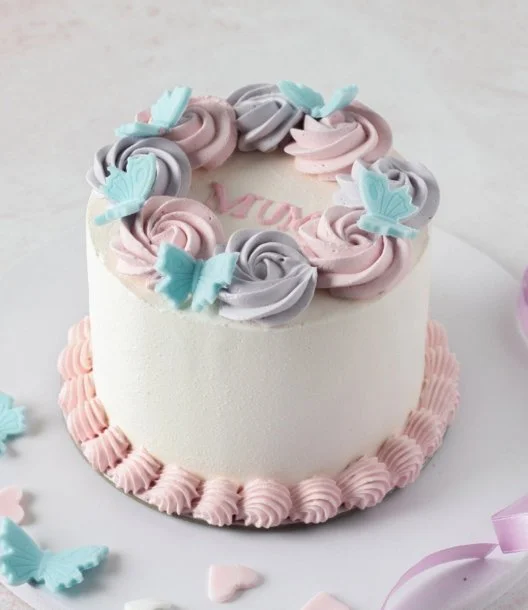 Floral Butterfly Mother's Day Mini Cake by Cake Social