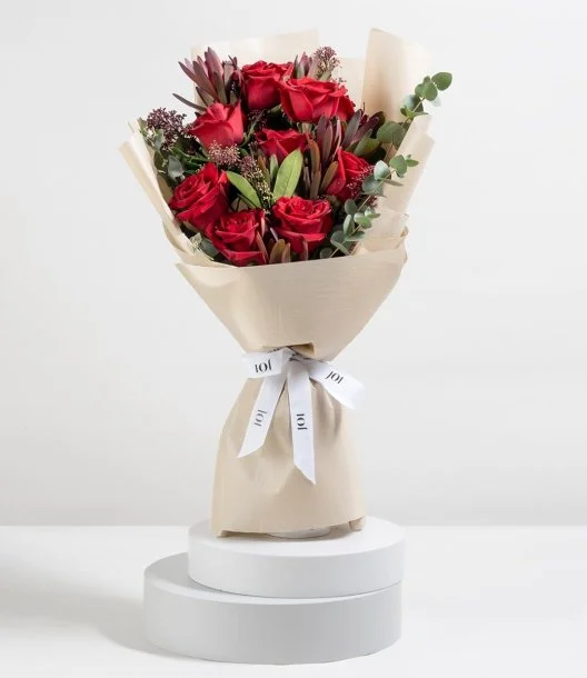 For the Love of Red Hand Bouquet