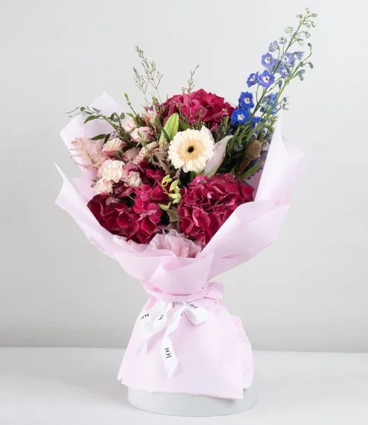Fuschia Hydrangea Hand Bouquet