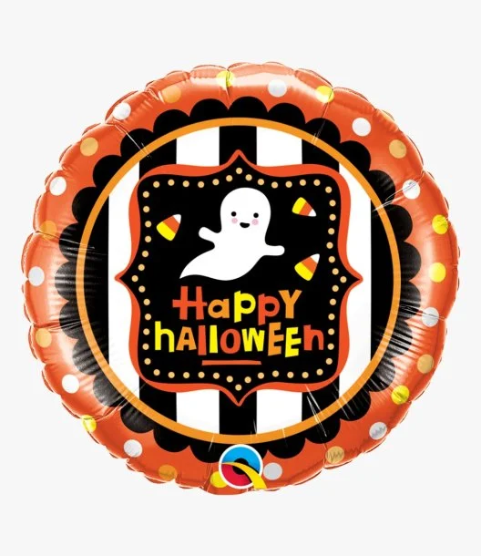 Halloween Ghost & Candy Round Foil Balloon