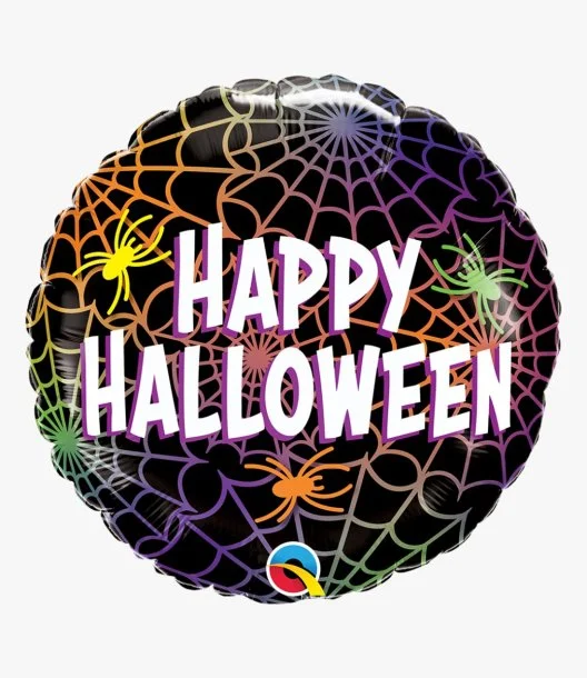 Halloween Spiders & Webs Round Foil Balloon